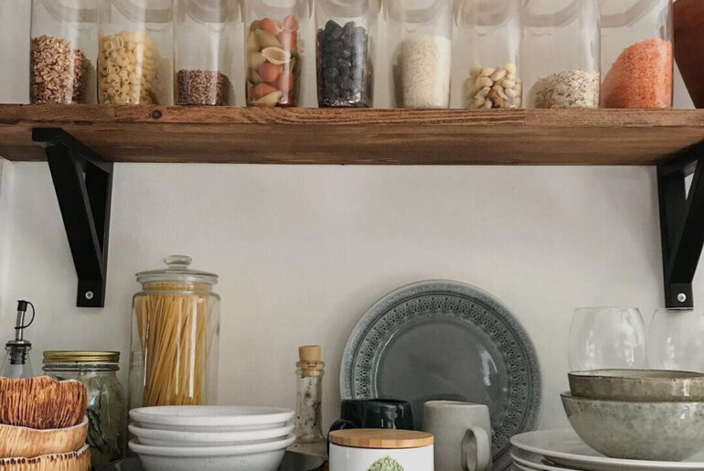 Kitchen shelves