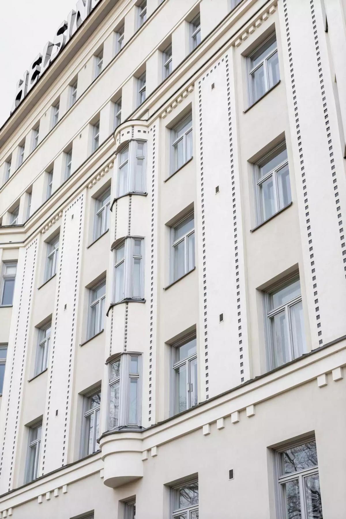 The facade of a house built in 1905 in Helsinki