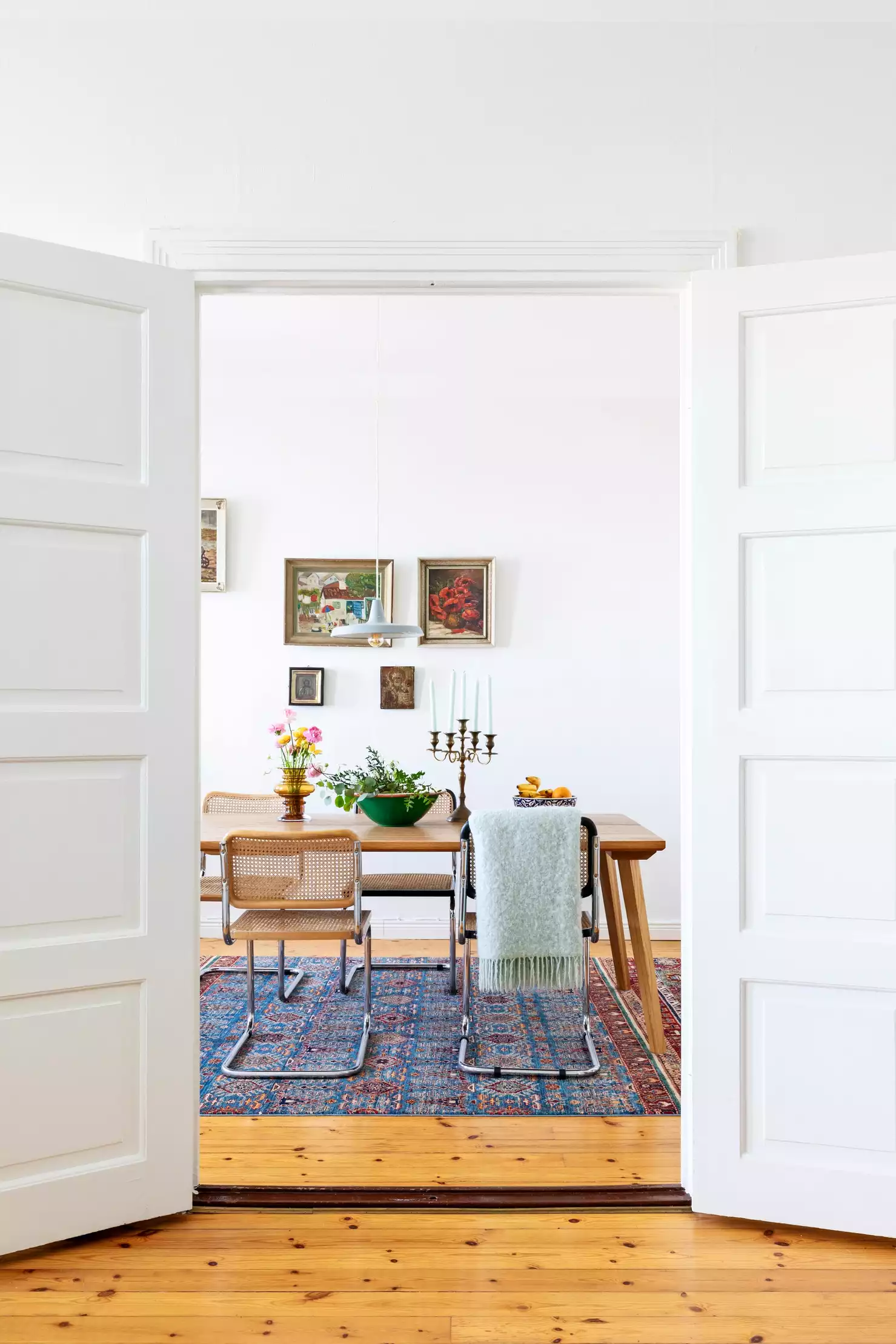 Dining table in a Finnish apartment