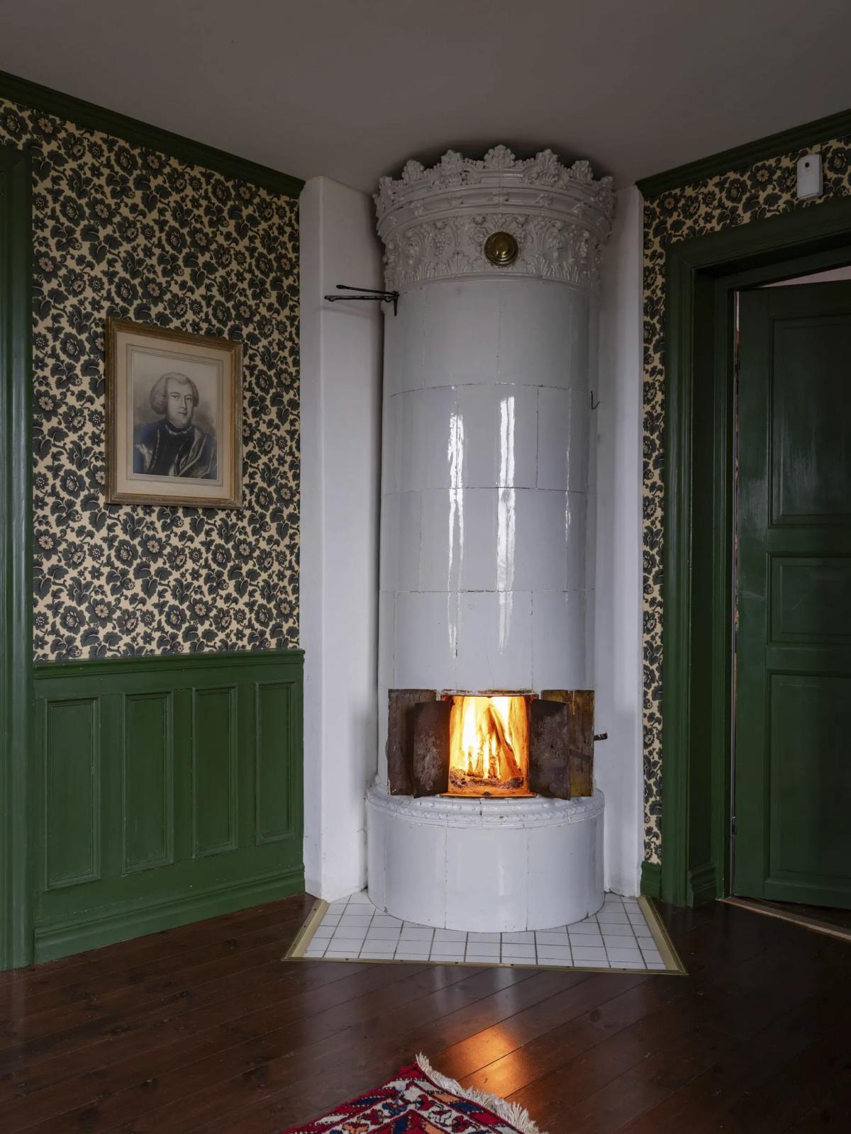 Vintage tiled stove