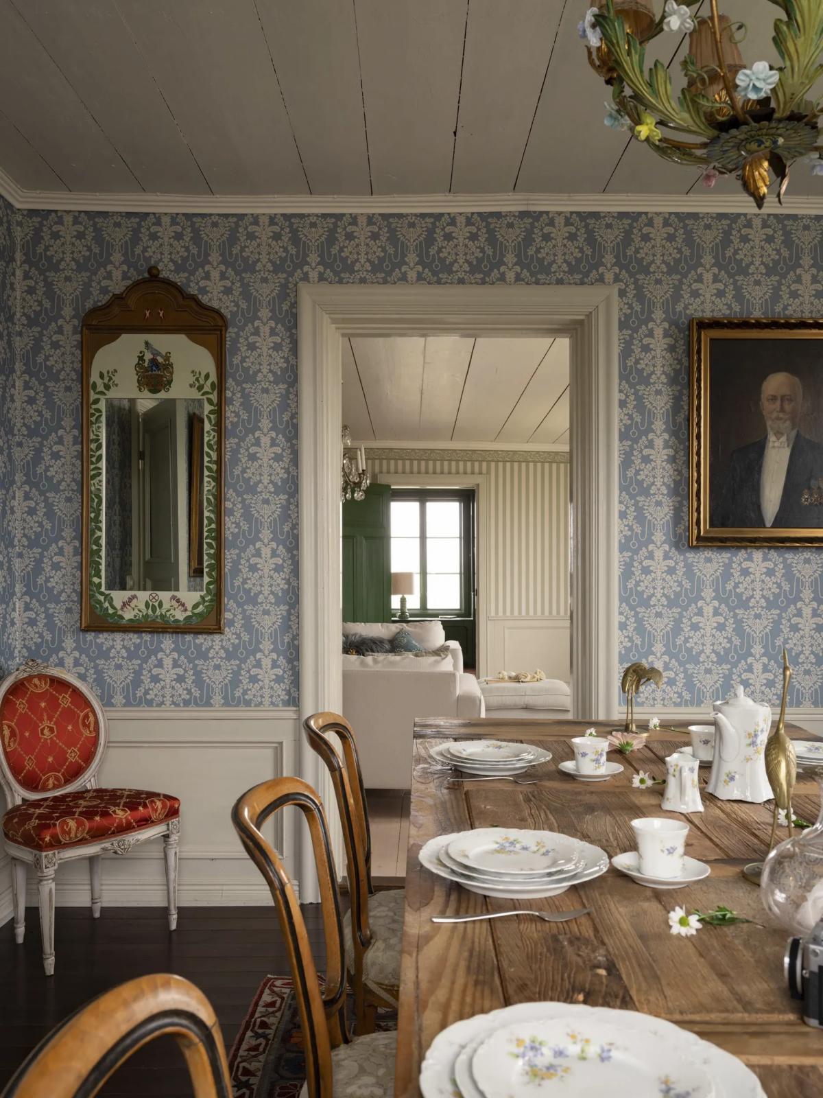 Dining room in a Swedish house