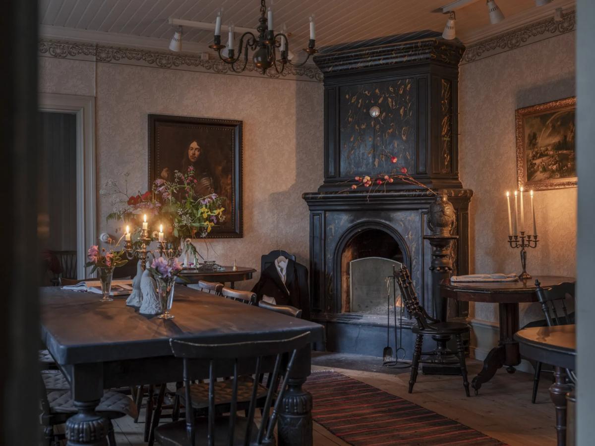 Antique stove in a Swedish home