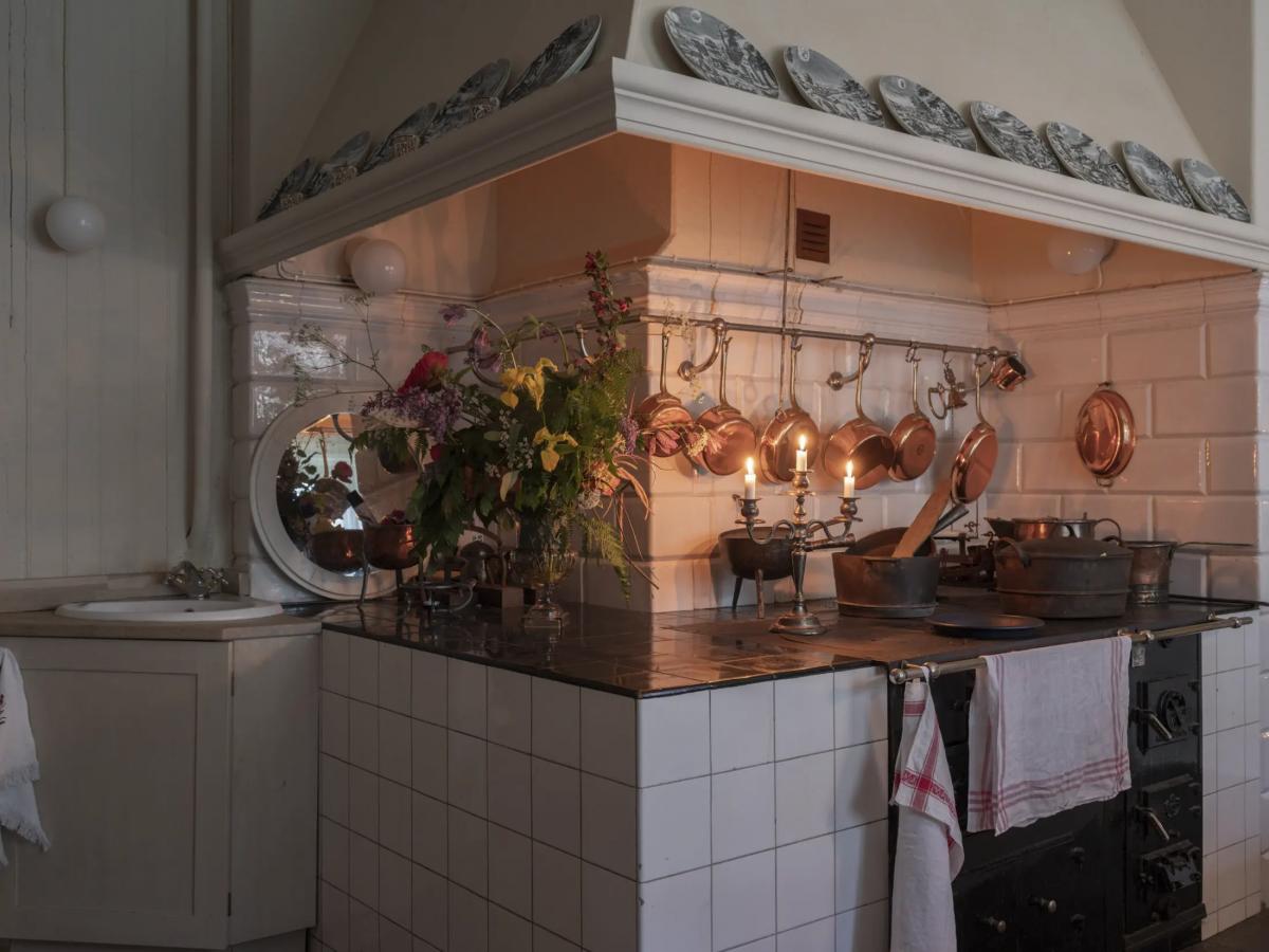 1950s stove in a kitchen in a Swedish house