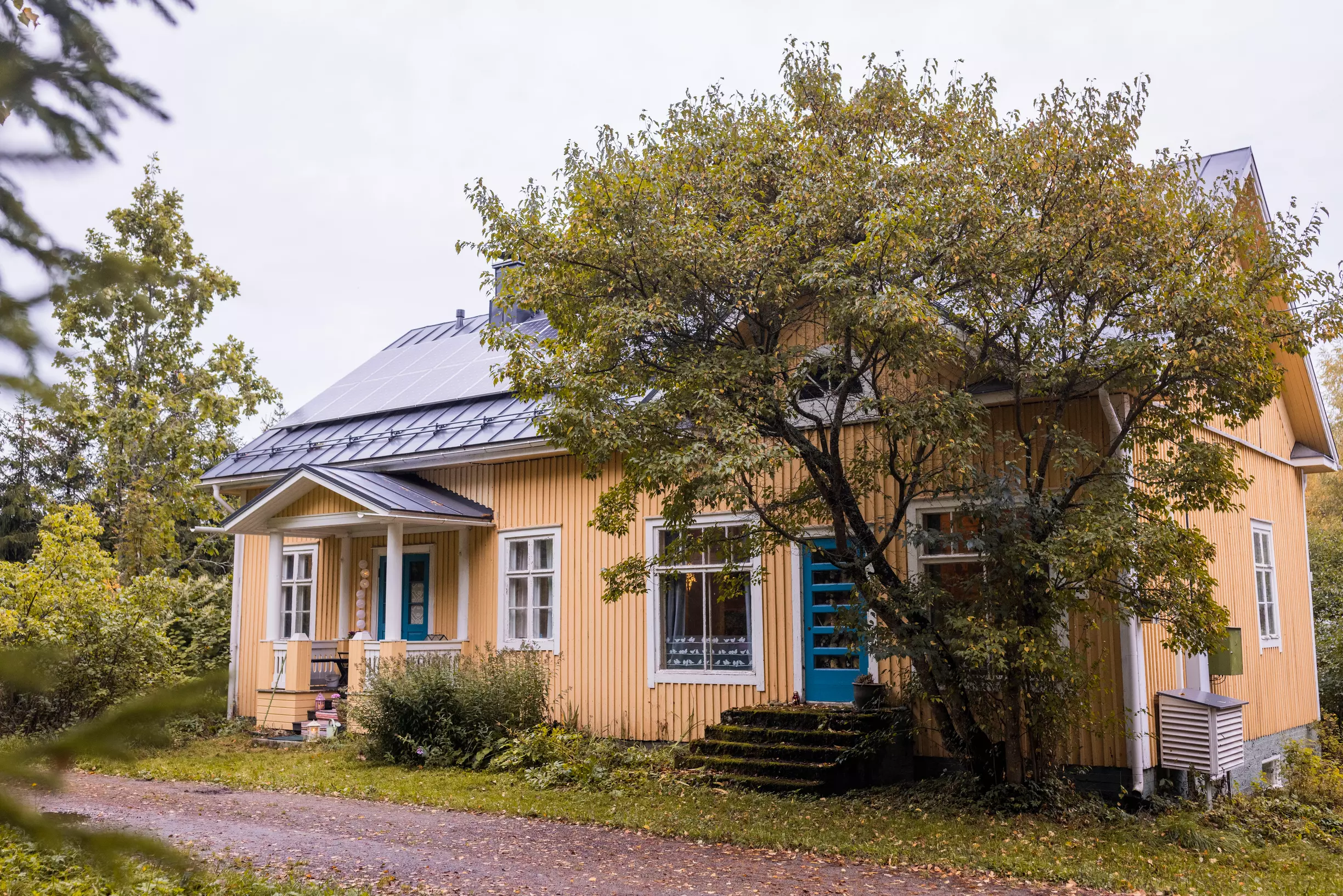 A yellow house in Kuhmoinen, Finland