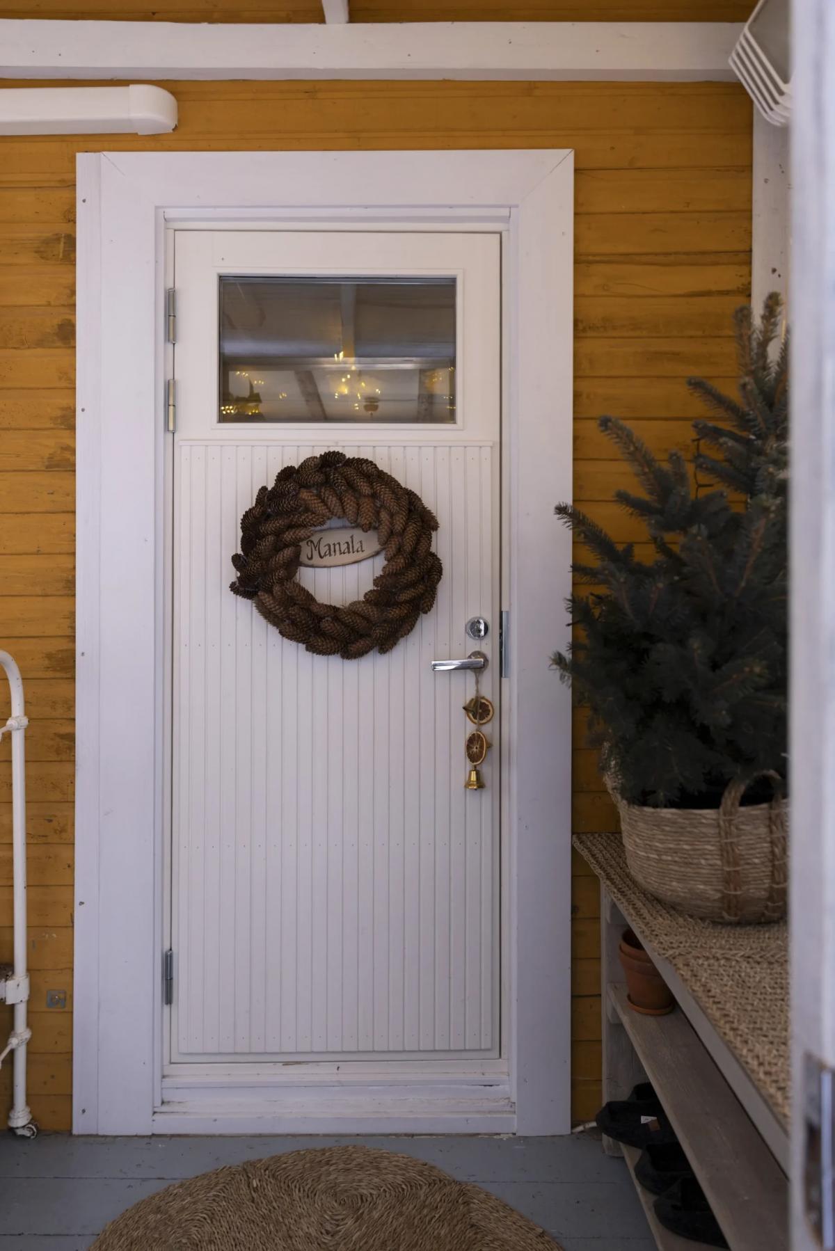 White door in a Finnish house