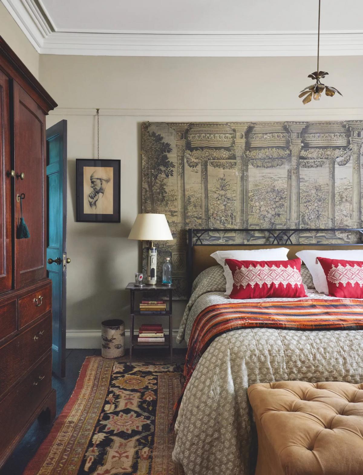 Master bedroom in an old English house