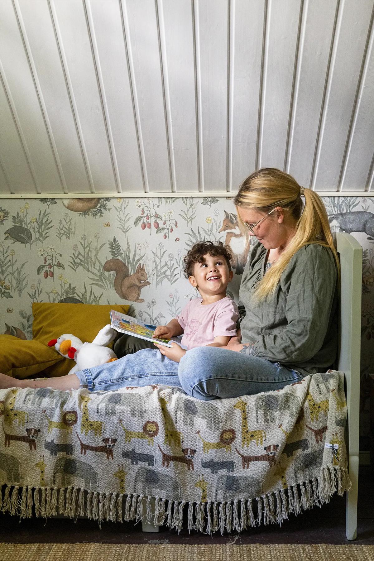 Children’s room in a Finnish home with retro furniture